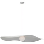 Mahalo Pendant - Polished Nickel / Matte White