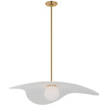 Mahalo Pendant - Hand-Rubbed Antique Brass / Matte White
