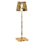 Poldina Pro Rechargeable Table Lamp - Gold Leaf Crackle Black