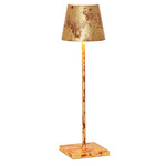 Poldina Pro Rechargeable Table Lamp - Gold Leaf Crackle Red
