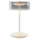 Crystal Portable Table Lamp - White / Smoke