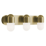 Irvine Color-Select Bathroom Vanity Light - Antique Brass / Frosted
