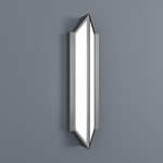 Magna Verticle Wall Sconce - Smoked Silver / Opal Acrylic