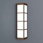 Magna Triangular Wall Sconce - Medieval Bronze / Opal Acrylic