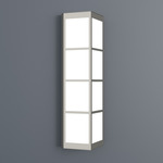 Magna Triangular Wall Sconce - Satin Pewter / Opal Acrylic