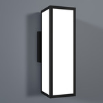 Magna Rectangular Wall Sconce - Black / Opal Acrylic