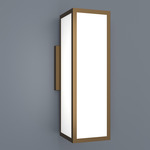 Magna Rectangular Wall Sconce - Cast Bronze / Opal Acrylic