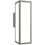 Magna Rectangular Wall Sconce - Satin Pewter / Opal Acrylic