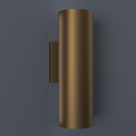 Magna Cylindrical Wall Sconce - Cast Bronze / Opal Acrylic