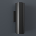 Magna Cylindrical Wall Sconce - Dark Iron / Opal Acrylic