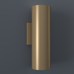 Magna Cylindrical Wall Sconce - Smokey Brass / Opal Acrylic