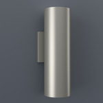 Magna Cylindrical Wall Sconce - Satin Pewter / Opal Acrylic