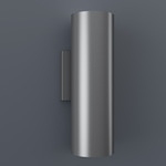Magna Cylindrical Wall Sconce - Smoked Silver / Opal Acrylic