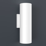 Magna Cylindrical Wall Sconce - White / Opal Acrylic