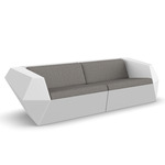 Faz Outdoor Sofa - White / Crevin Taupe