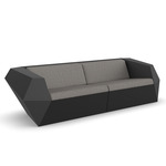 Faz Outdoor Sofa - Black / Crevin Taupe