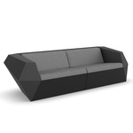 Faz Outdoor Sofa - Black / Crevin Steel