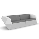Faz Outdoor Sofa - White / Crevin Steel
