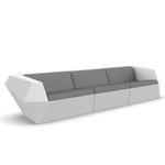 Faz Outdoor Sofa - White / Crevin Steel