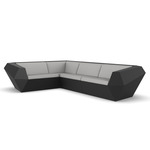 Faz Outdoor Sectional - Black / Nautical Taupe