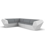 Faz Outdoor Sectional - White / Nautical Steel