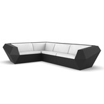 Faz Outdoor Sectional - Black / Nautical White