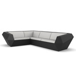 Faz Outdoor Sectional - Black / Crevin White