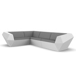 Faz Outdoor Sectional - White / Crevin Steel