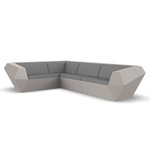 Faz Outdoor Sectional - Ecru / Crevin Steel