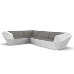 Faz Outdoor Sectional - White / Crevin Taupe