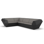 Faz Outdoor Sectional - Black / Crevin Taupe