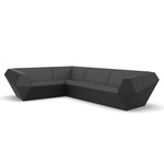 Faz Outdoor Sectional - Black / Savane Tornado