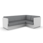 Ulm Modular Outdoor Sectional - White / Nautical Steel