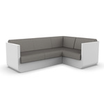 Ulm Modular Outdoor Sectional - White / Crevin Taupe