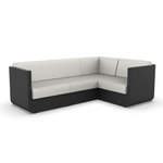 Ulm Modular Outdoor Sectional - Black / Savane White