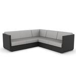 Ulm Modular Outdoor Sectional - Black / Nautical Taupe