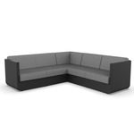 Ulm Modular Outdoor Sectional - Black / Crevin Steel
