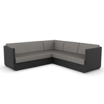 Ulm Modular Outdoor Sectional - Black / Crevin Taupe