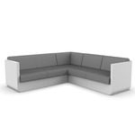 Ulm Modular Outdoor Sectional - White / Crevin Steel