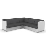 Ulm Modular Outdoor Sectional - White / Savane Tornado