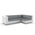 Vela 2 Seater Outdoor Sectional - White / Nautical Steel