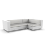 Vela 2 Seater Outdoor Sectional - White / Crevin White