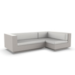 Vela 2 Seater Outdoor Sectional - Ecru / Crevin White