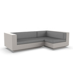 Vela 2 Seater Outdoor Sectional - Ecru / Crevin Steel