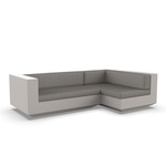 Vela 2 Seater Outdoor Sectional - Ecru / Crevin Taupe