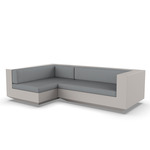 Vela 2 Seater Outdoor Sectional - Ecru / Nautical Steel
