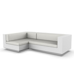 Vela 2 Seater Outdoor Sectional - White / Nautical Natural