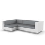 Vela 2 Seater Outdoor Sectional - White / Nautical Steel