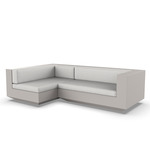 Vela 2 Seater Outdoor Sectional - Ecru / Crevin White