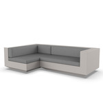 Vela 2 Seater Outdoor Sectional - Ecru / Crevin Steel